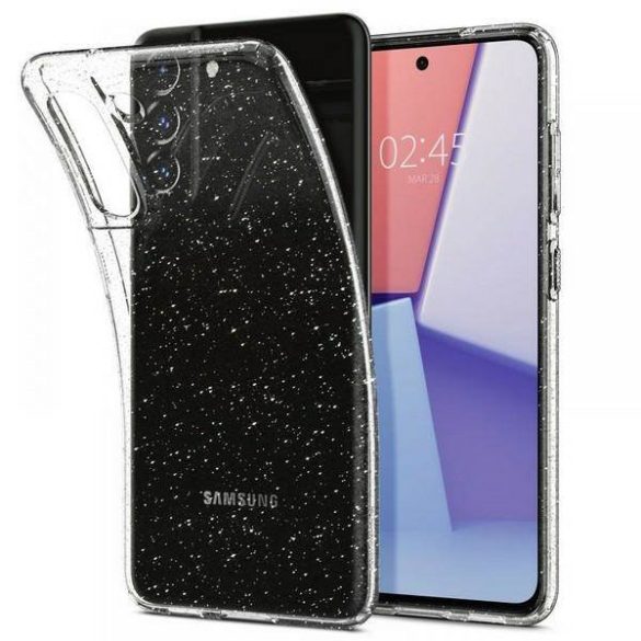 Spigen Liquid Crystal Glitter Samsung G990 S21 FE átlátszó tok