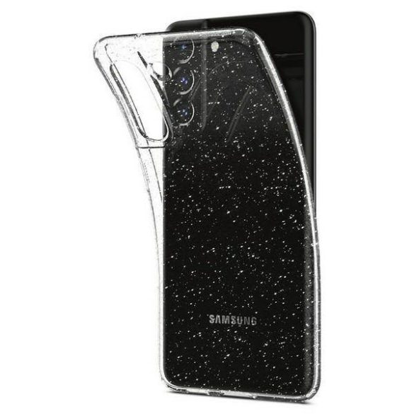 Spigen Liquid Crystal Glitter Samsung G990 S21 FE átlátszó tok