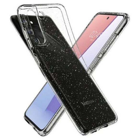 Spigen Liquid Crystal Glitter Samsung G990 S21 FE átlátszó tok