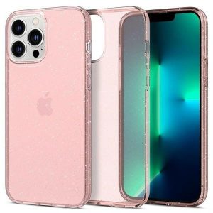 Spigen Liquid Crystal Glitter tok iPhone 13 Pro Max - rózsaszín csillogós