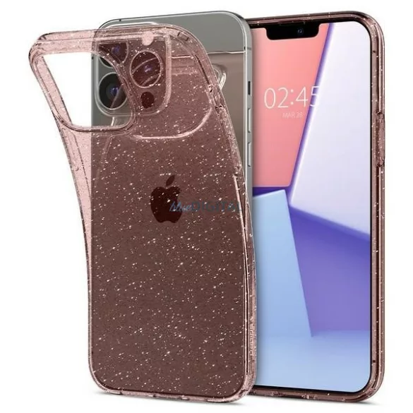 Spigen Liquid Crystal Glitter tok iPhone 13 Pro - rózsaszín