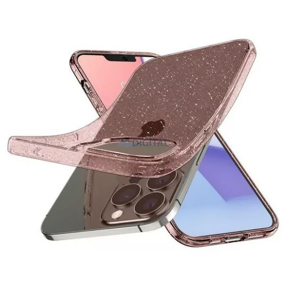 Spigen Liquid Crystal Glitter tok iPhone 13 Pro - rózsaszín