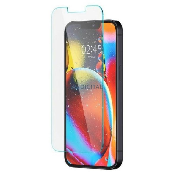 Spigen GLAS.tR EZ Fit edzett üveg felhelyezést segítő kerettel iPhone 13/13 Pro/14/16e - 2 db