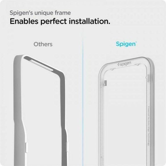 Spigen Alm Glass FC iPhone 13/13 Pro 2db Edzett üveg fekete kijelzővédő fólia