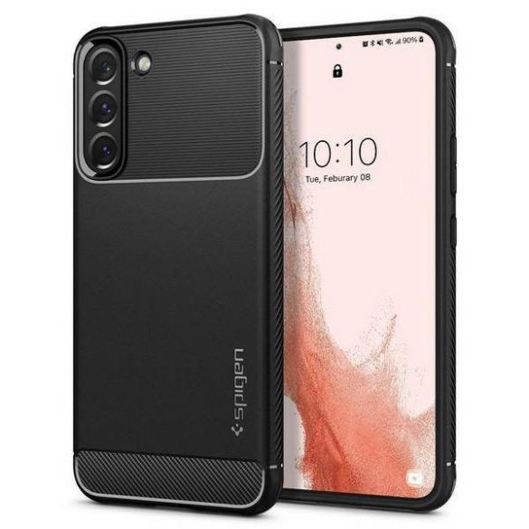 Spigen Rugged Armor Samsung S901 S22 matt fekete tok