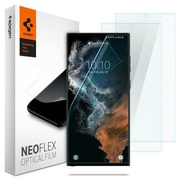 Spigen Folia Neo Flex Samsung Galaxy S908 S22 Ultra 2db nedves felvitelű képernyővédő fólia