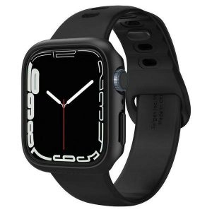 Spigen Thin Fit Apple Watch 7 45 mm fekete védőtok az órára