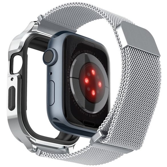 Spigen Metal Fit PRO Apple Watch 8/SE/7 /6/5/4 (44/45mm) ezüst ACS04584 tok