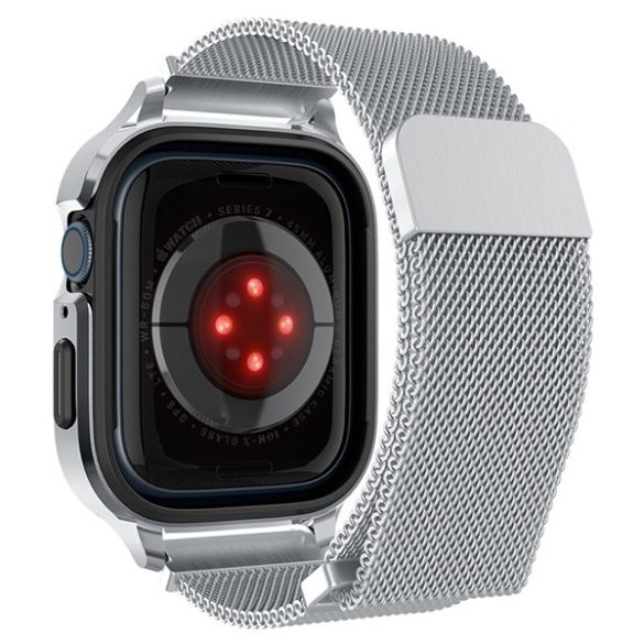 Spigen Metal Fit PRO Apple Watch 8/SE/7 /6/5/4 (44/45mm) ezüst ACS04584 tok