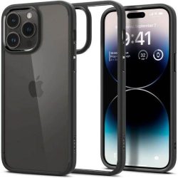   Spigen Ultra Hybrid iPhone 14 Pro Max 6,7" matt fekete tok