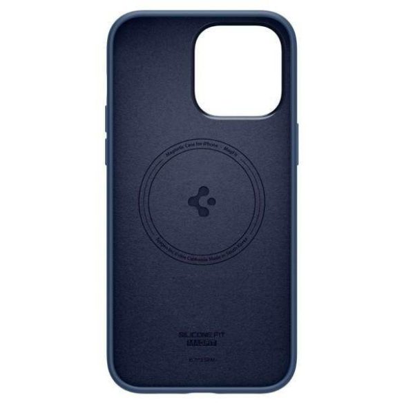 Spigen Silicone Fit iPhone 14 Pro Max 6,7" MAG Magsafe kék szilikon tok