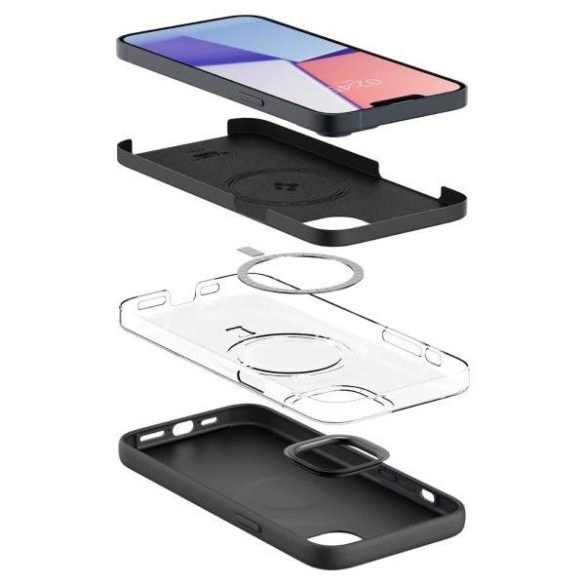 Spigen Silicone Fit iPhone 14 Plus MAG Magsafe fekete tok