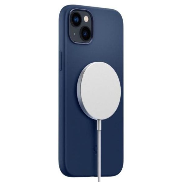 Spigen Silicone Fit iPhone 14 Plus MAG Magsafe tengerészkék tok