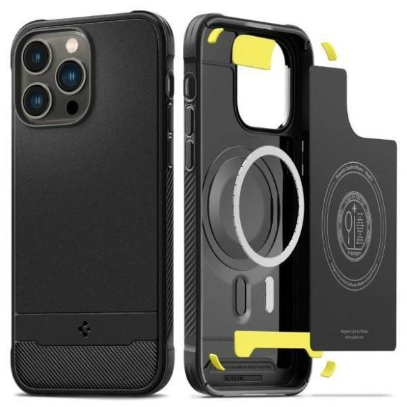 Spigen Rugged Armor MAG iPhone 14 Pro 6,1" Magsafe matt fekete tok