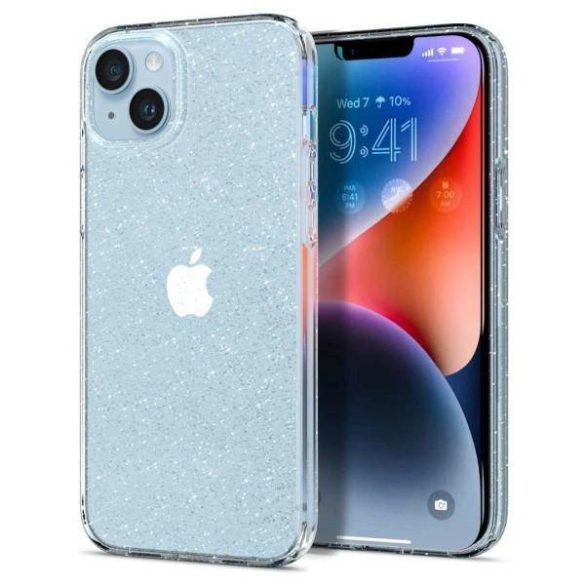 Spigen Liquid Crystal Glitter tok iPhone 14 - átlátszó csillogós