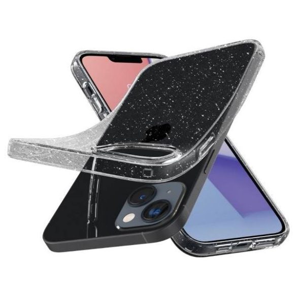 Spigen Liquid Crystal Glitter tok iPhone 14 - átlátszó csillogós