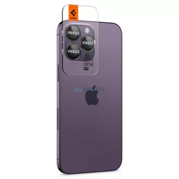 Spigen Optik.Tr Camera iPhone 14 Pro / 14 Pro Max EZ FIT Lens 2db fekete kameravédő fólia