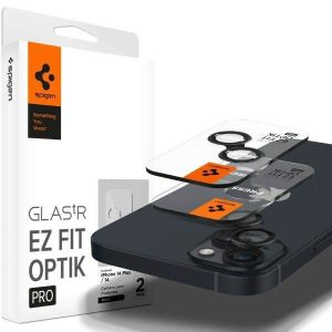 Spigen Optik.Tr kamera iPhone 14/14 Plus EZ FIT objektív 2db fekete fólia AGL05213