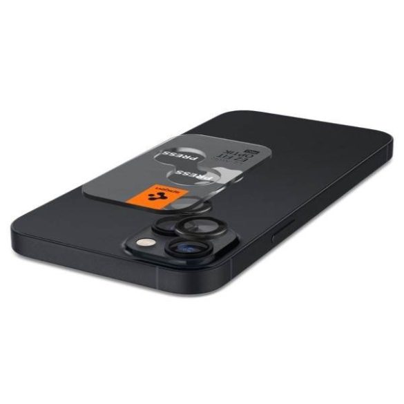 Spigen Optik.Tr kamera iPhone 14/14 Plus /15/15Plus EZ FIT objektív 2db fekete fólia AGL05213 