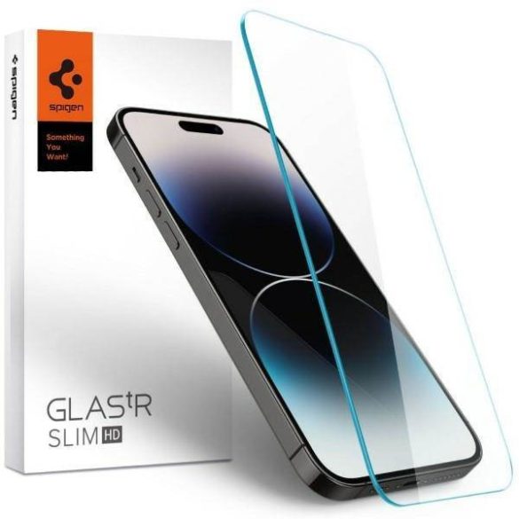 Spigen Glas.TR Slim iPhone 14 Pro edzett üveg képernyővédő fólia