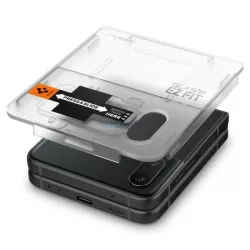   Spigen Glas FC Hinge Film Samsung Galaxy Z Flip 4 2db Edzett üveg fekete képernyővédő fólia