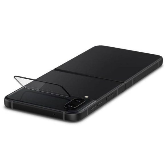 Spigen Glas FC Hinge Film Samsung Galaxy Z Flip 4 2db Edzett üveg fekete képernyővédő fólia
