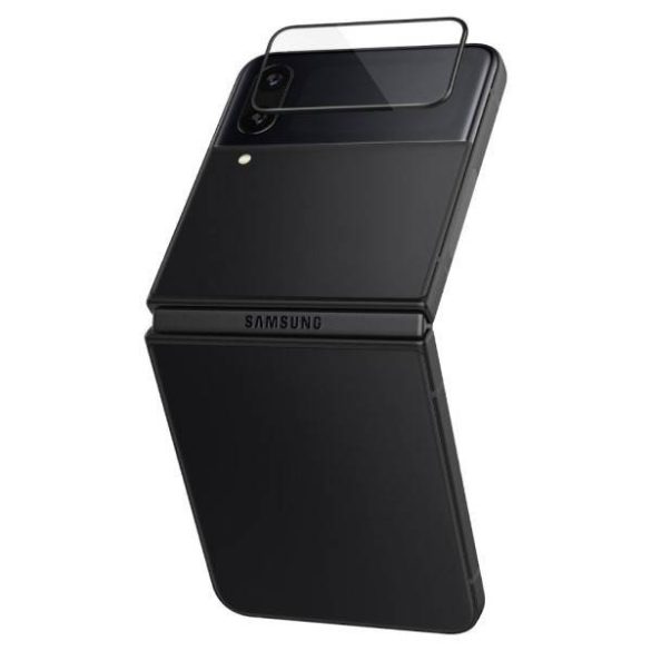 Spigen Glas FC Hinge Film Samsung Galaxy Z Flip 4 2db Edzett üveg fekete képernyővédő fólia