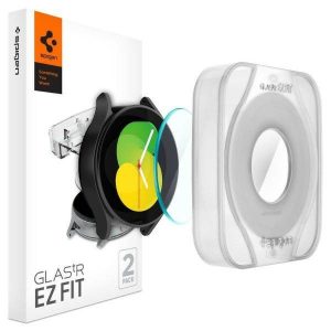 Spigen Glas.TR Samsung Galaxy Watch 4/5 44mm Klasszikus 2-Pack "EZ FIT" edzett üveg képernyővédő fólia