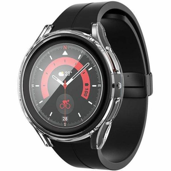 Spigen Thin Fit Samsung Galaxy Watch 5 Pro 45mm + Edzett üveg átlátszó tok