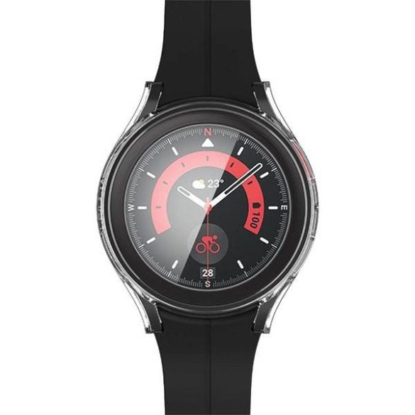 Spigen Thin Fit Samsung Galaxy Watch 5 Pro 45mm + Edzett üveg átlátszó tok