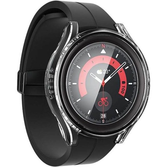 Spigen Thin Fit Samsung Galaxy Watch 5 Pro 45mm + Edzett üveg átlátszó tok