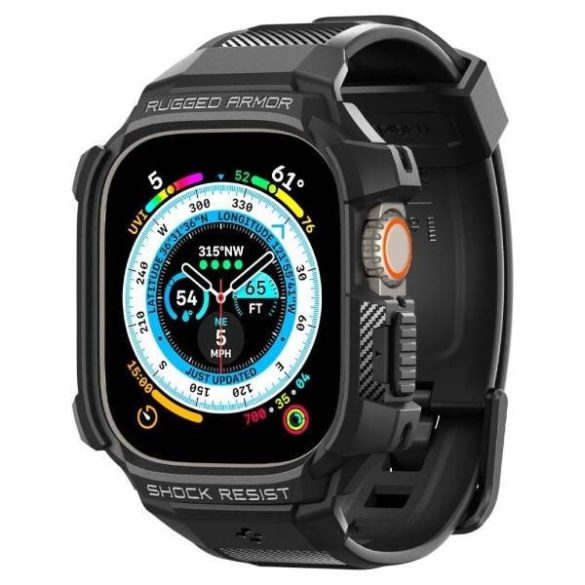 Spigen Rugged Armor Pro Apple Watch Ultra 49 mm-es fekete tok