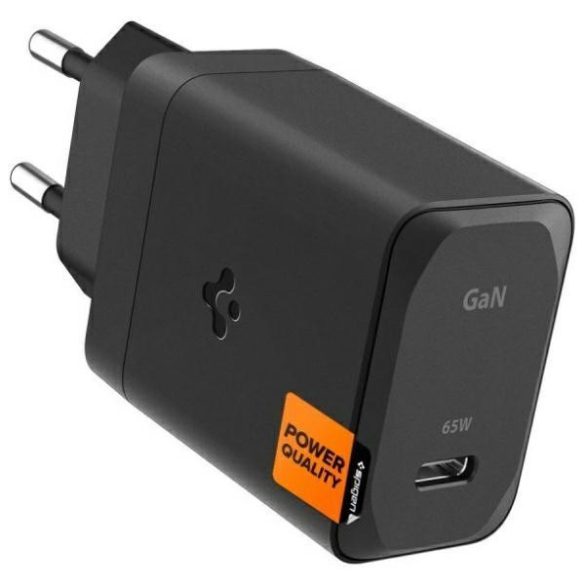 Spigen GAN-651 ArcStation Pro hálózati töltő 1xUSB-C csatlakozással + Type-C - Type-C kábellel 65W GaN PD3.0 - fekete