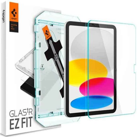 Spigen Glas.TR iPad 10.9 2022 "EZ FIT" szerelőkeret + edzett üveg kijelzővédő fólia