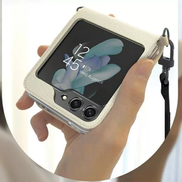 Araree Canvas Diary tok Samsung Galaxy Z Flip5 - elefántcsontszín
