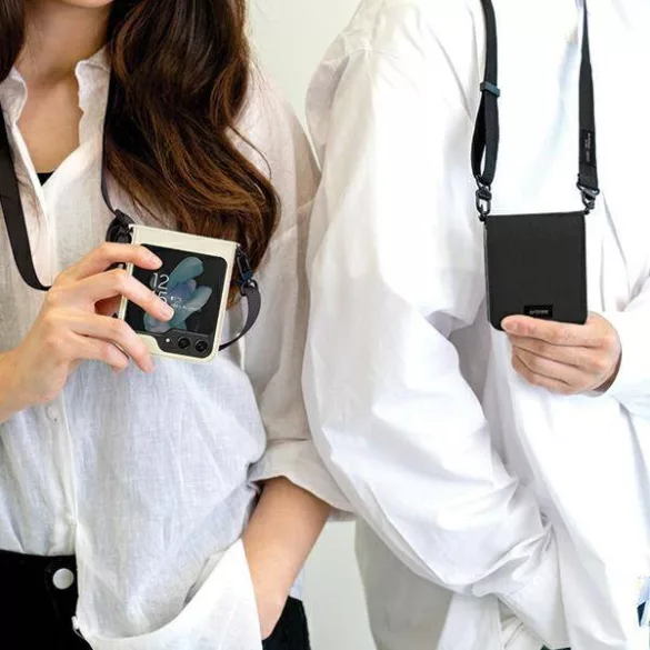 Araree Canvas Diary tok Samsung Galaxy Z Flip5 - elefántcsontszín