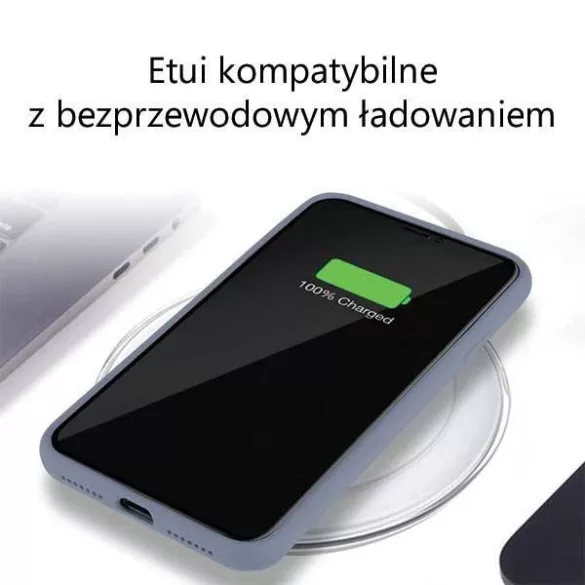 Mercury Silicone MagSafe-kompatibilis tok iPhone 13/14 - szürkéslila