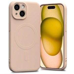 Mercury MagSafe félszilikon iPhone 15 / 14 / 13 6,1" rózsaszín tok