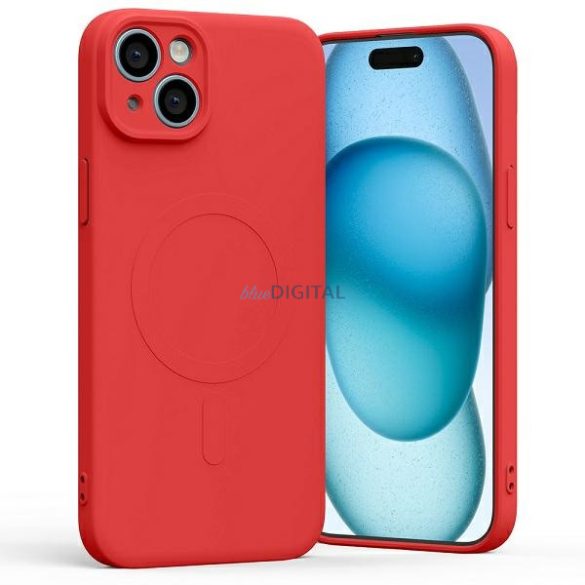 Mercury MagSafe félszilikon iPhone 15 Plus / 14 Plus 6,7" piros tok