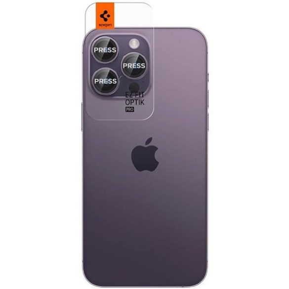 Spigen Optik.Tr Camera iPhone 14 Pro/ 14 Pro Max EZ FIT Lens 2db lila kameravédő fólia