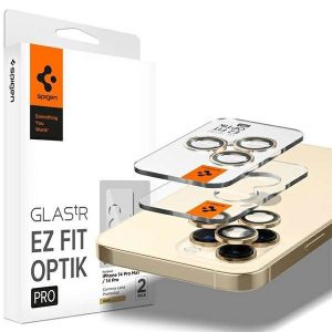 Spigen Optik.Tr Camera iPhone 14 Pro/ 14 Pro Max EZ FIT Lens 2db arany kameravédő fólia