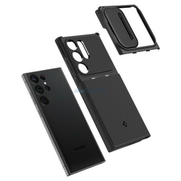 Spigen Optik Armor Samsung S23 Ultra fekete tok