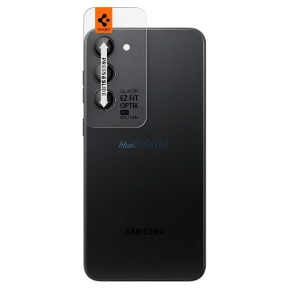 Spigen Optik Pro Camera Samsung Galaxy S23/S23+ 2db fekete kameravédő fólia