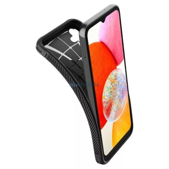 Spigen Rugged Armor tok Samsung Galaxy A14 - fekete