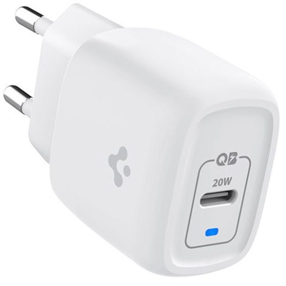 Hálózati töltő Spigen PE2C10CL PD20W USB-C + kabel lightnig Bia³,a/White ASE05999