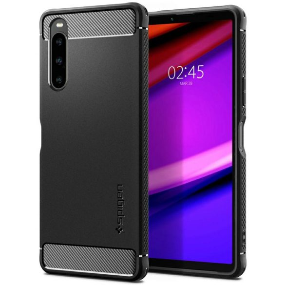 Spigen Rugged Armor Sony Xperia 10 V fekete ACS06202 tok