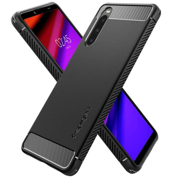 Spigen Rugged Armor Sony Xperia 10 V fekete ACS06202 tok