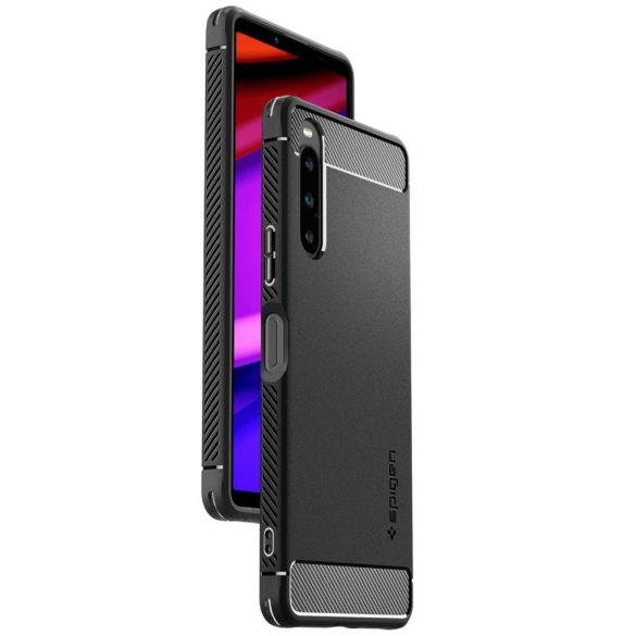 Spigen Rugged Armor Sony Xperia 10 V fekete ACS06202 tok