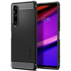 Spigen Rugged Armor Sony Xperia 1 V fekete ACS06204 tok