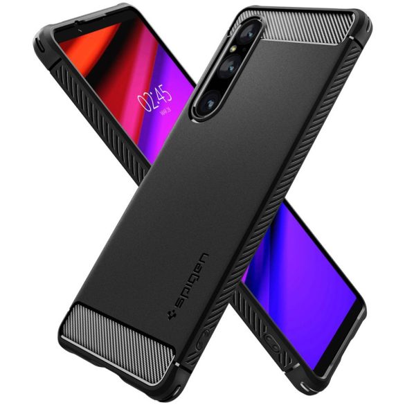 Spigen Rugged Armor Sony Xperia 1 V fekete ACS06204 tok